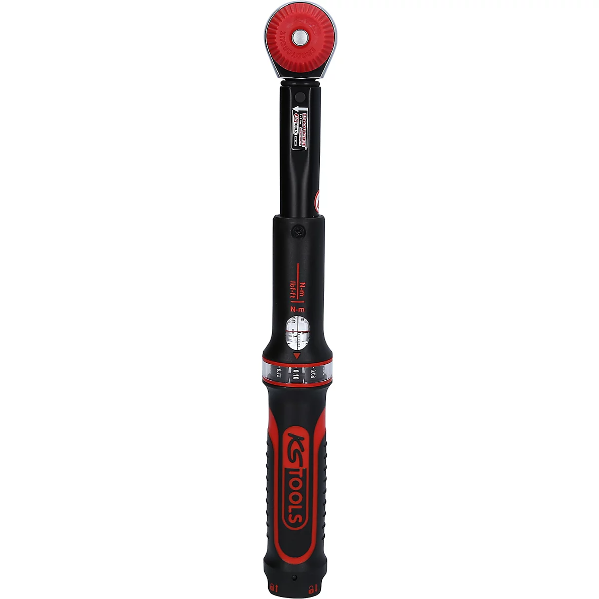 Ein schwarzer Schraubenschlüssel mit roten Akzenten. Der Griff trägt das Logo "KS TOOLS".